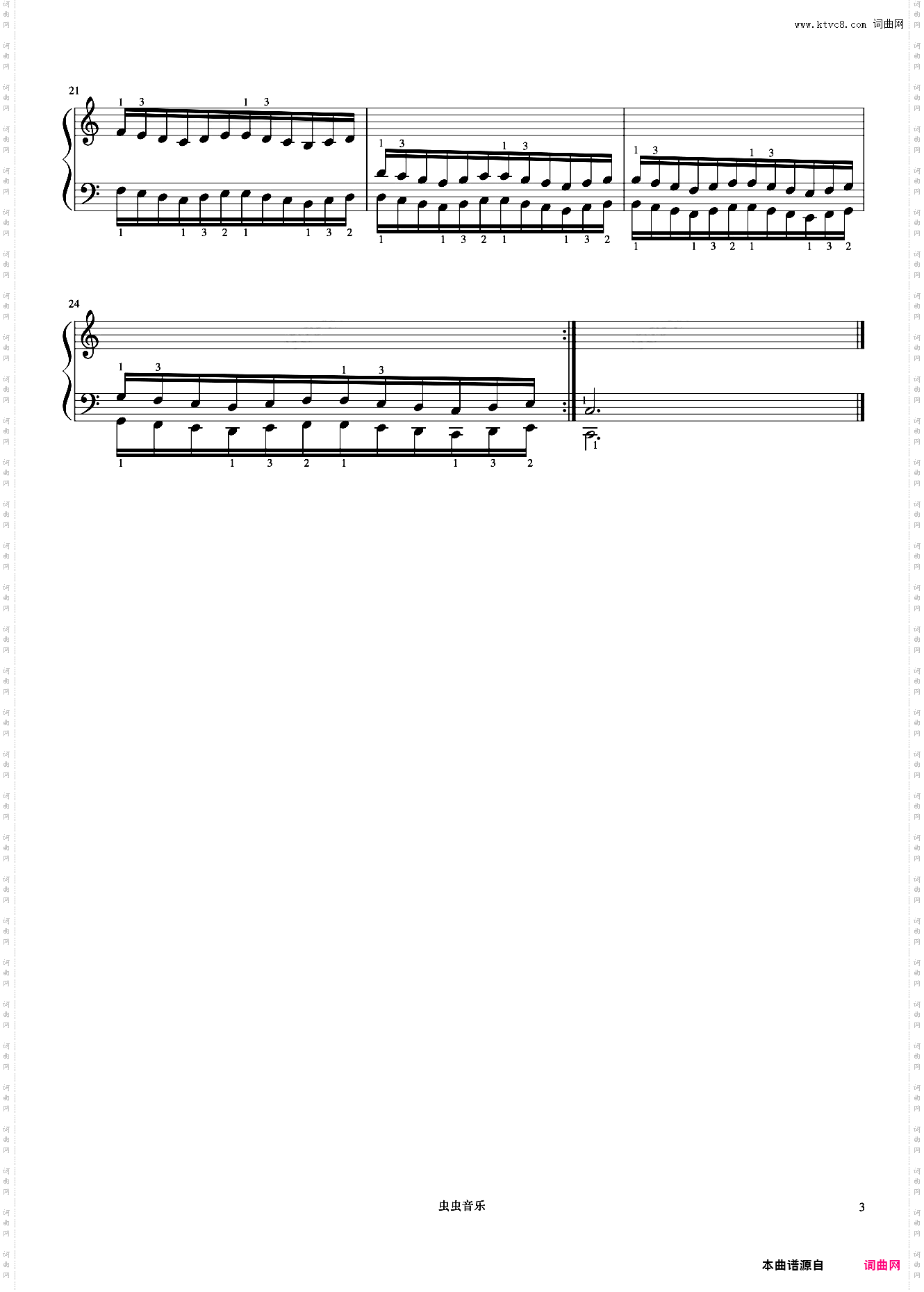 练习33《哈农 钢琴练指法》