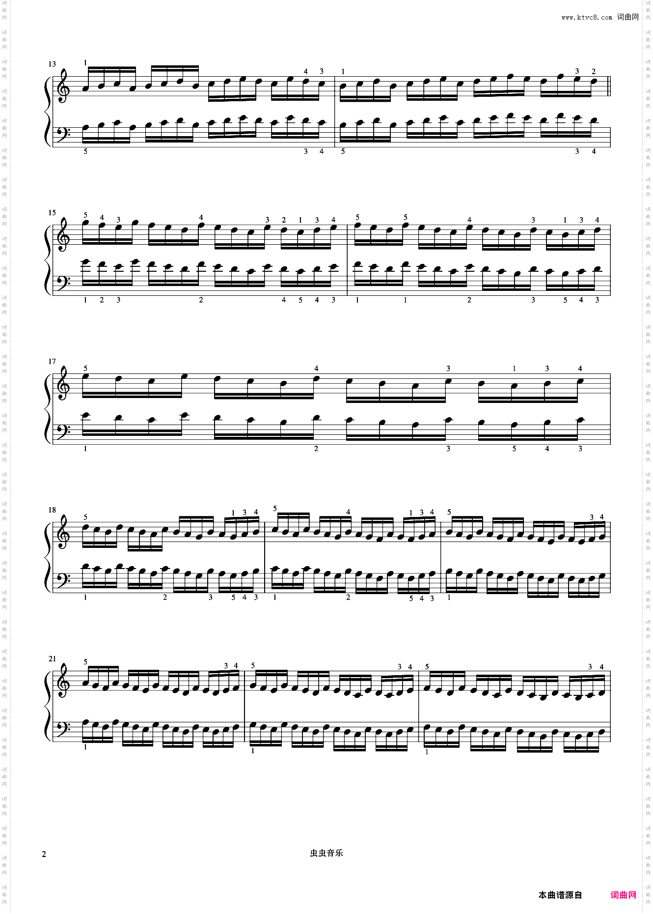 练习25《哈农 钢琴练指法》