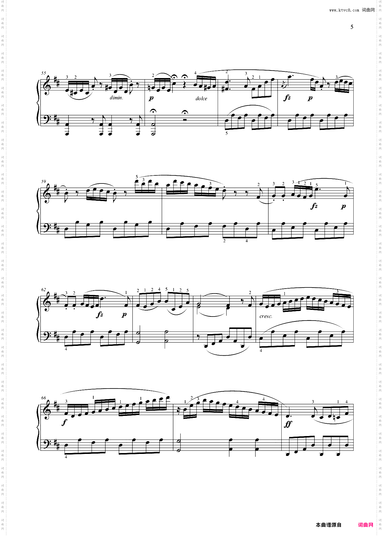 第六级 小奏鸣曲作品36之6第一乐章