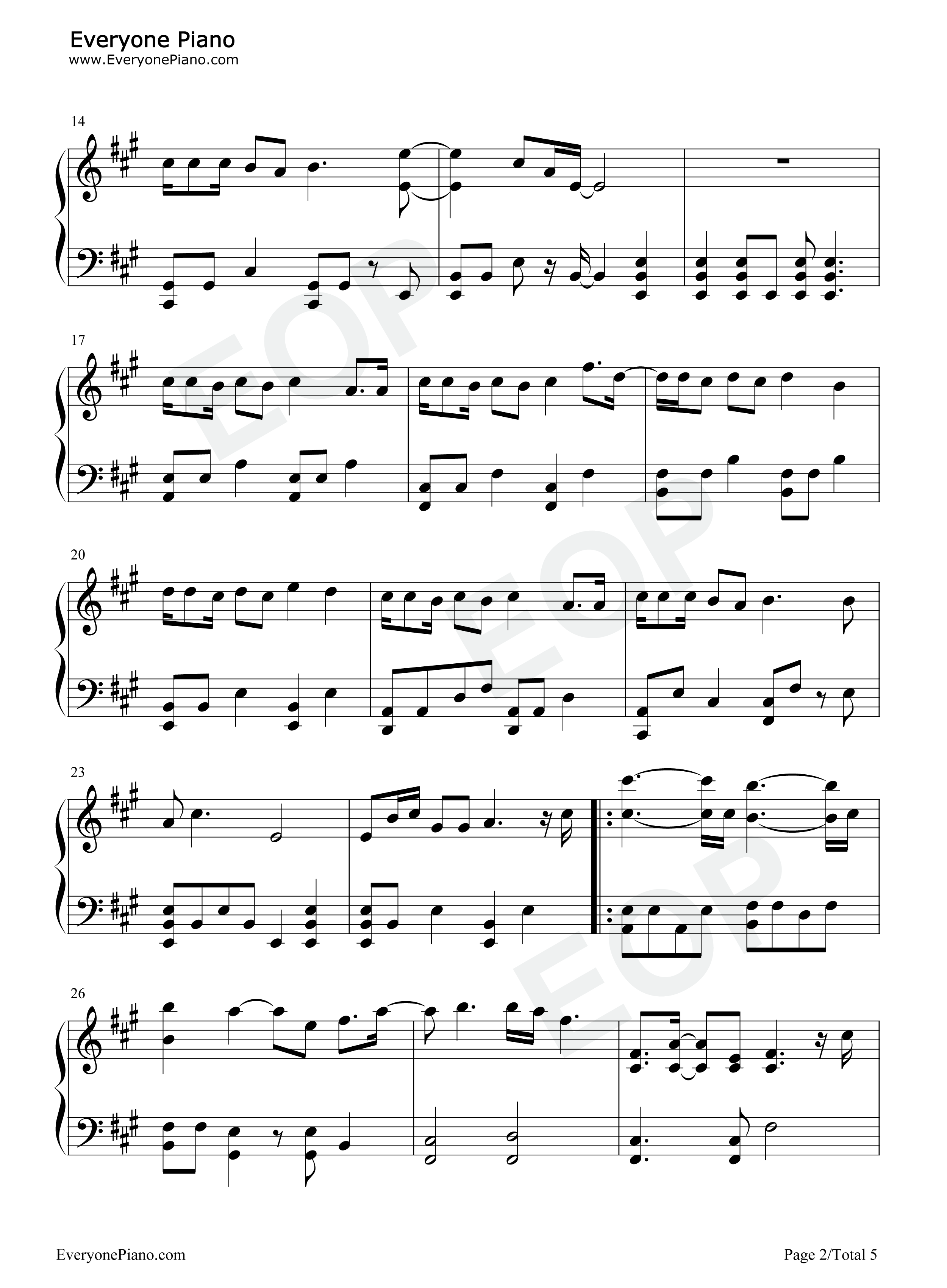 Please Please Please_钢琴简谱线谱
