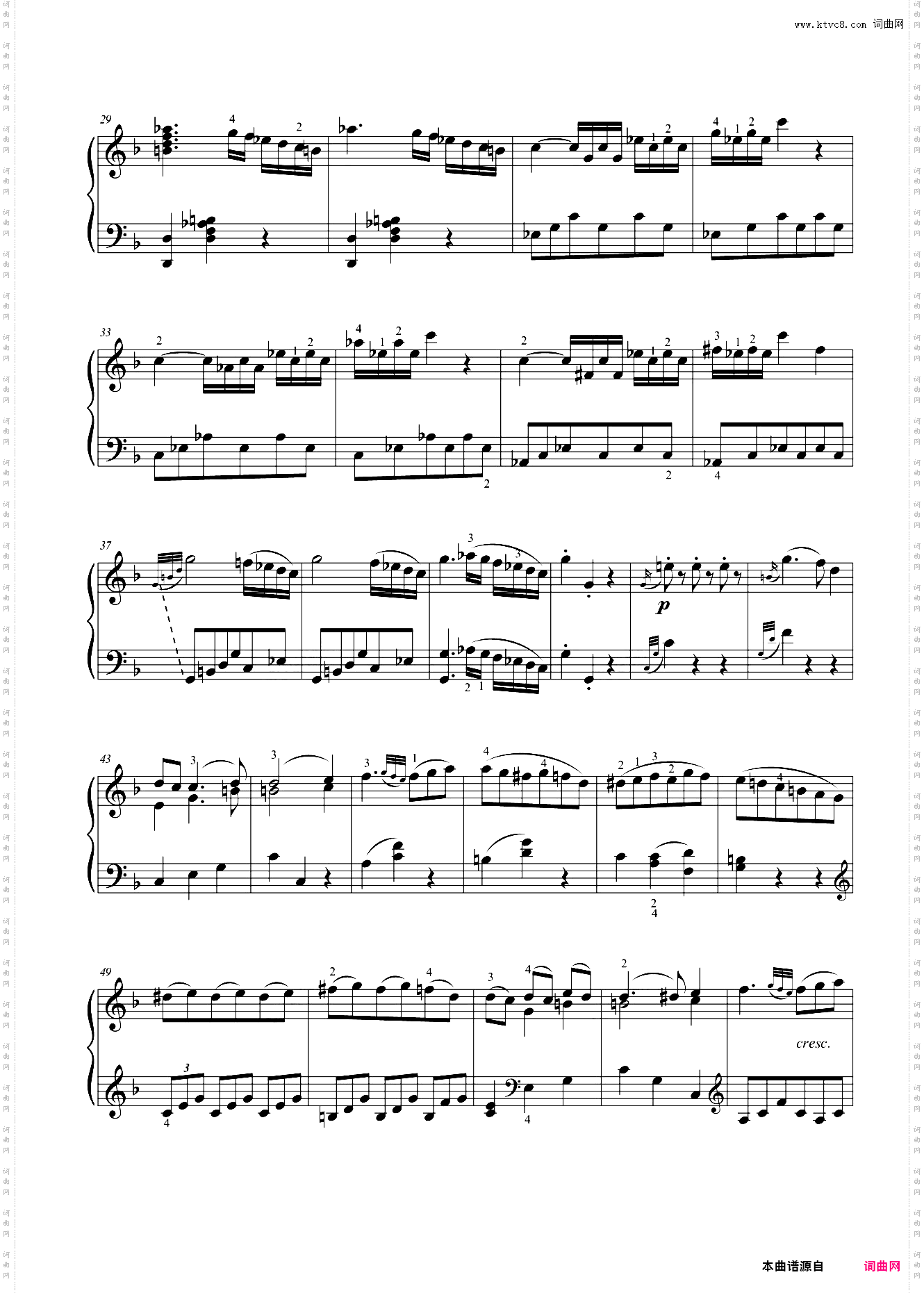 第七级 奏鸣曲K·332第一乐章