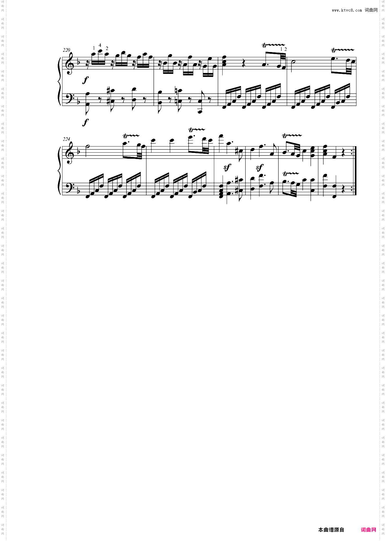 第七级 奏鸣曲K·332第一乐章