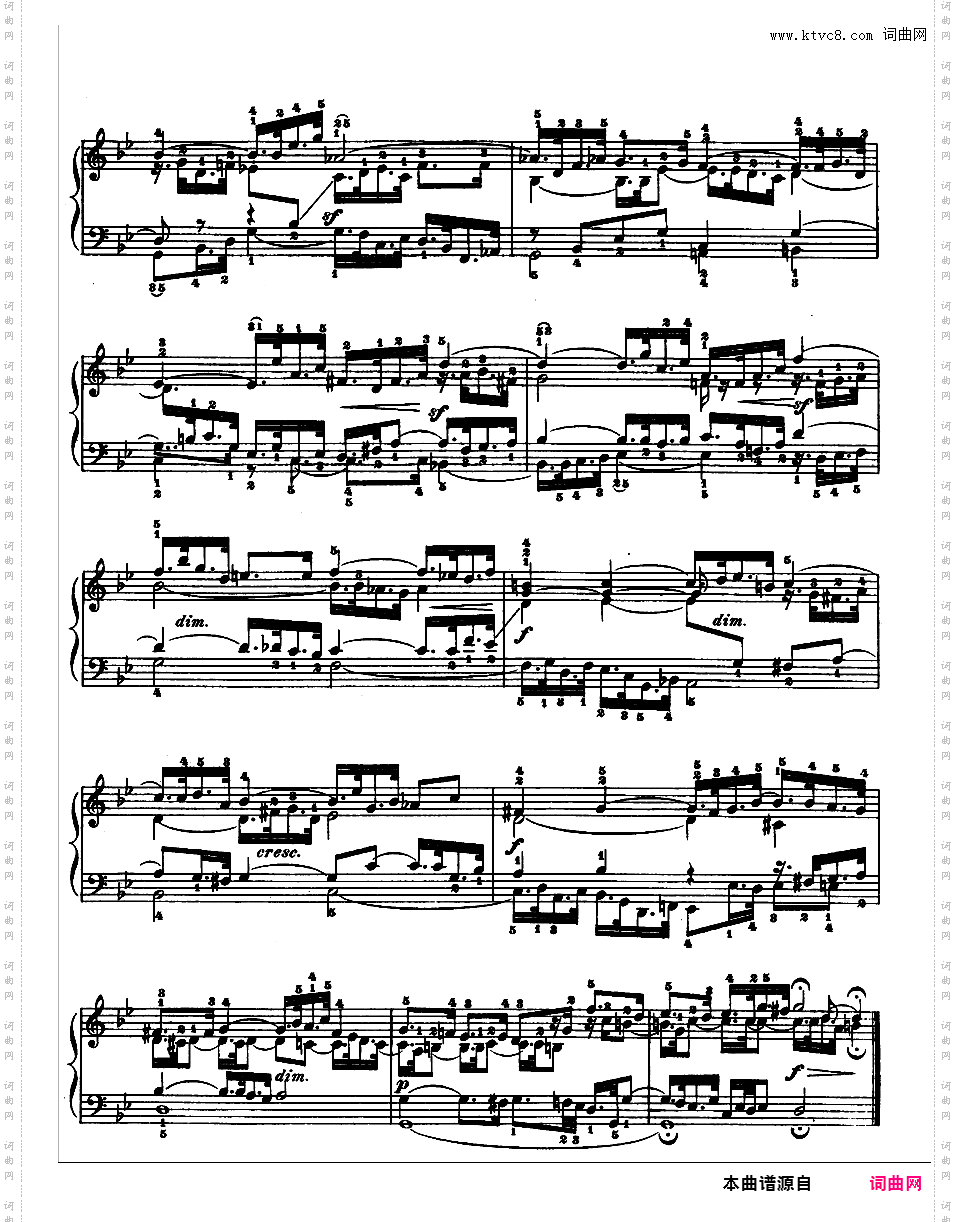 《平均律钢琴曲集第二卷》The Well Tempered ClavierPrelude & Fugue 16