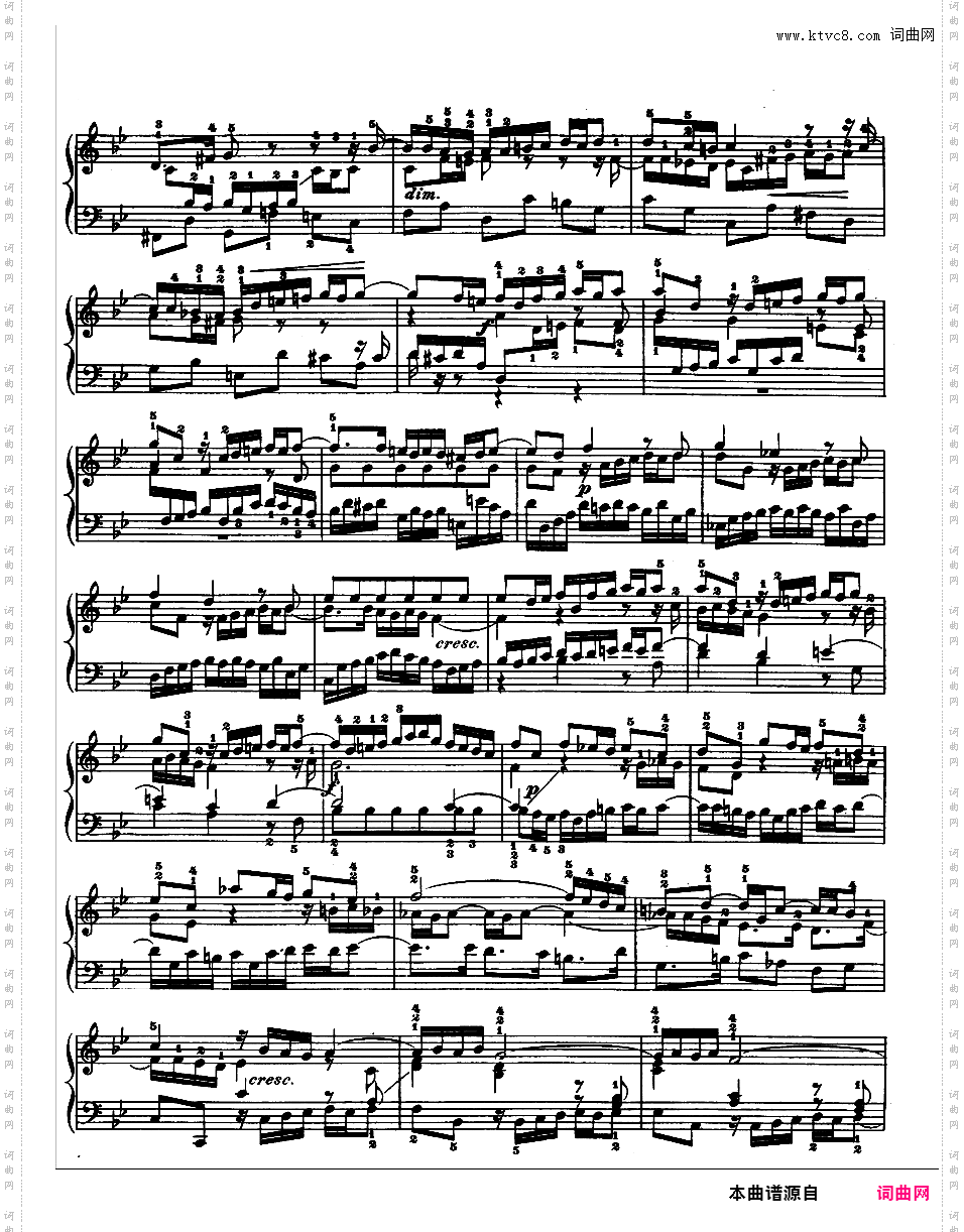 《平均律钢琴曲集第二卷》The Well Tempered ClavierPrelude & Fugue 16