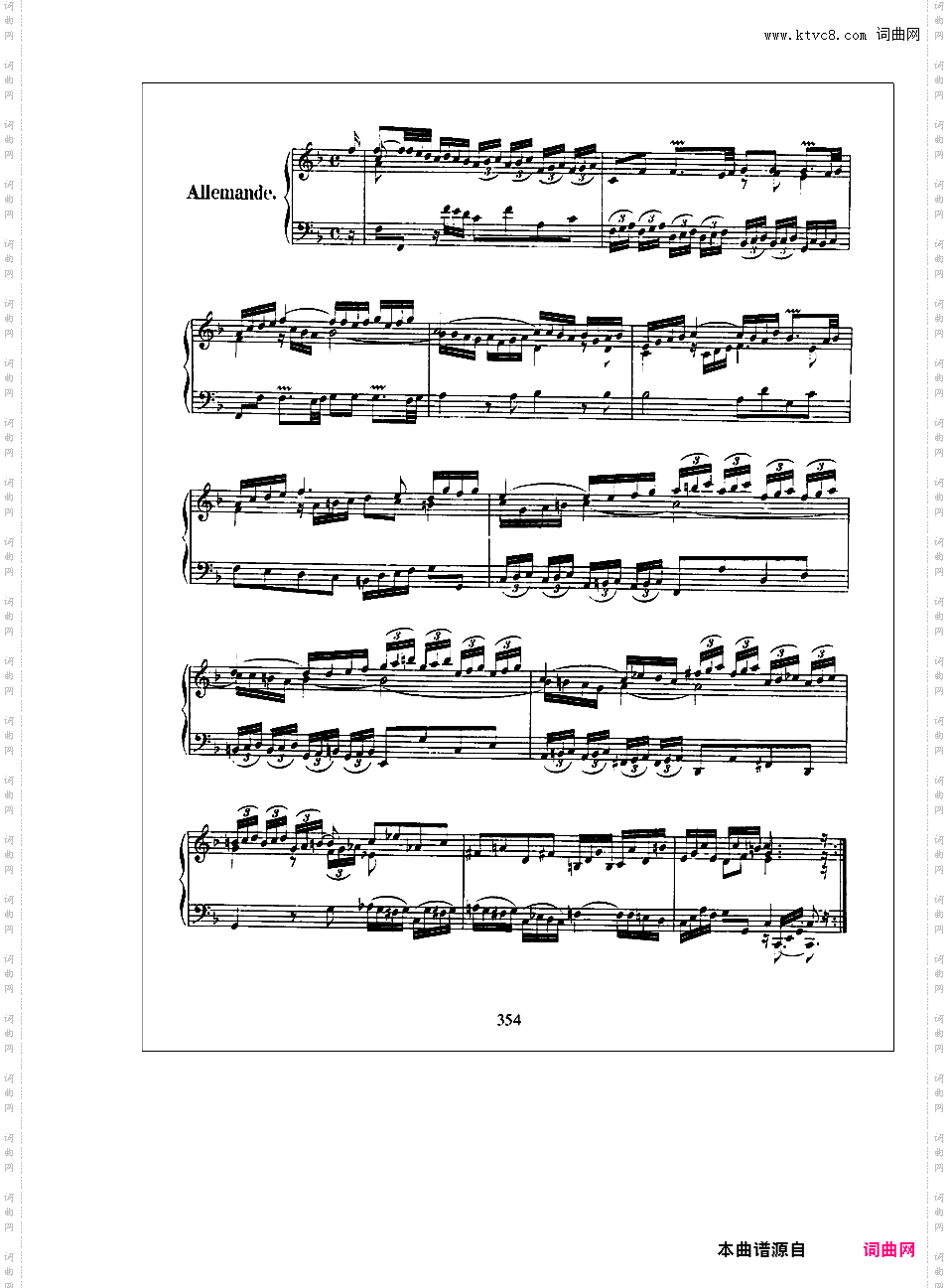 英国组曲 English Suites BWV 806-811English Suite No 4 in F· BWV 809