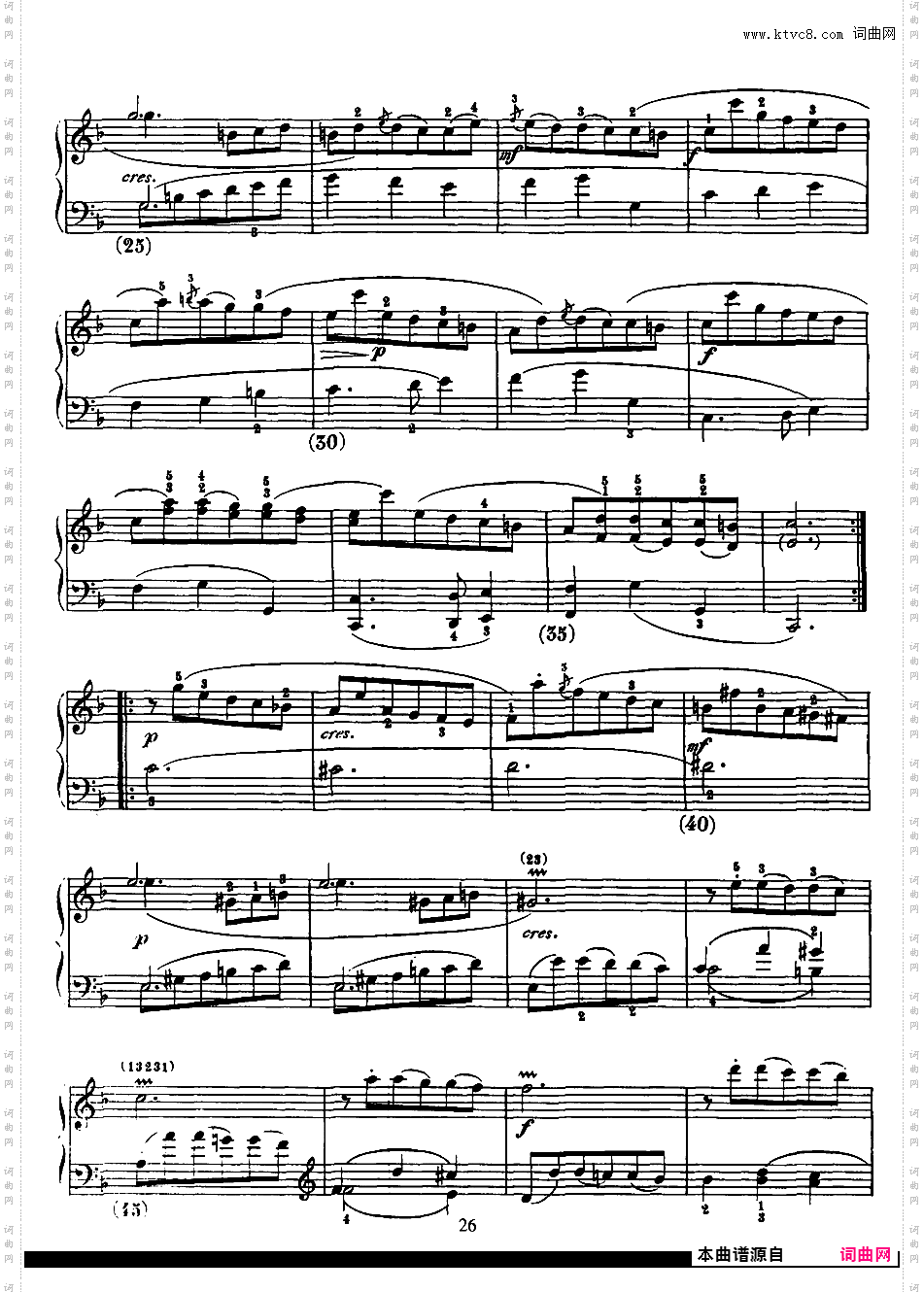 500首钢琴奏鸣曲共33册Scarlatti Sonatas 272-285