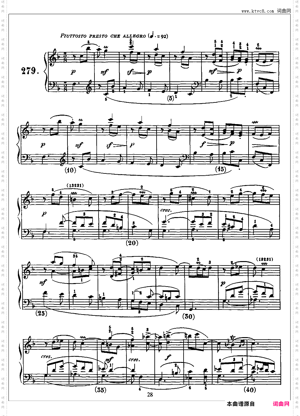 500首钢琴奏鸣曲共33册Scarlatti Sonatas 272-285