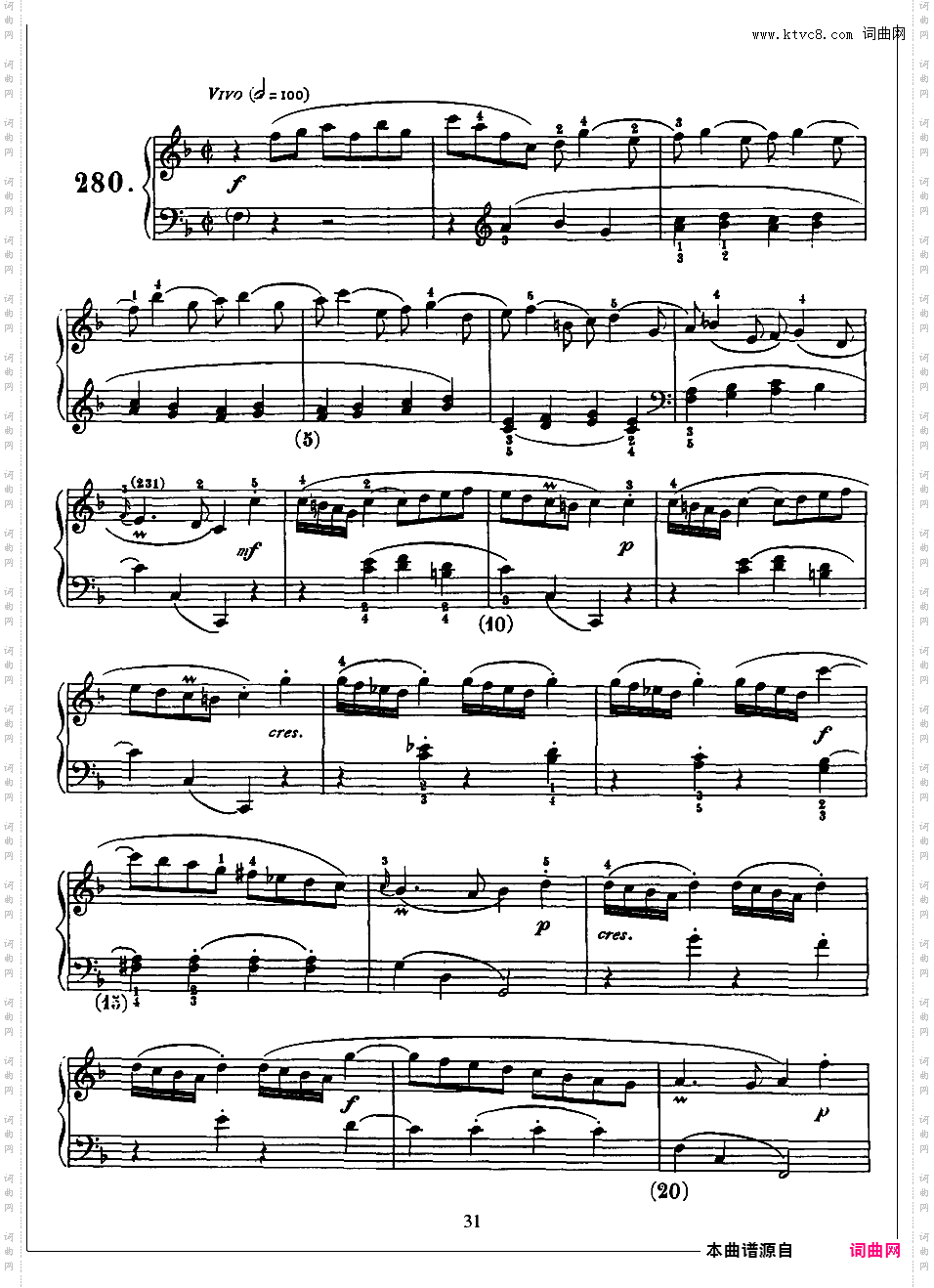500首钢琴奏鸣曲共33册Scarlatti Sonatas 272-285