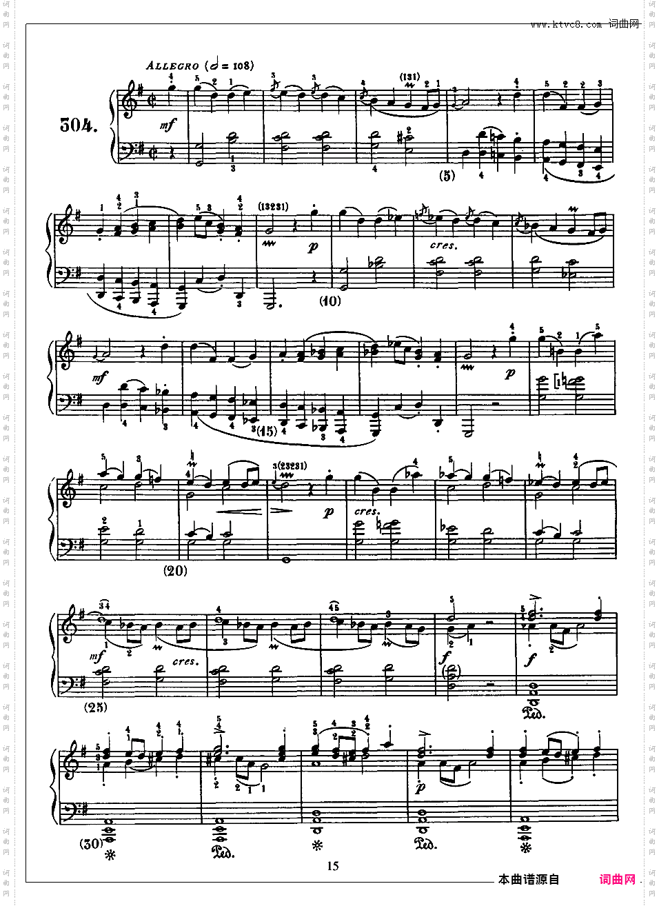 500首钢琴奏鸣曲共33册Scarlatti Sonatas 301-315