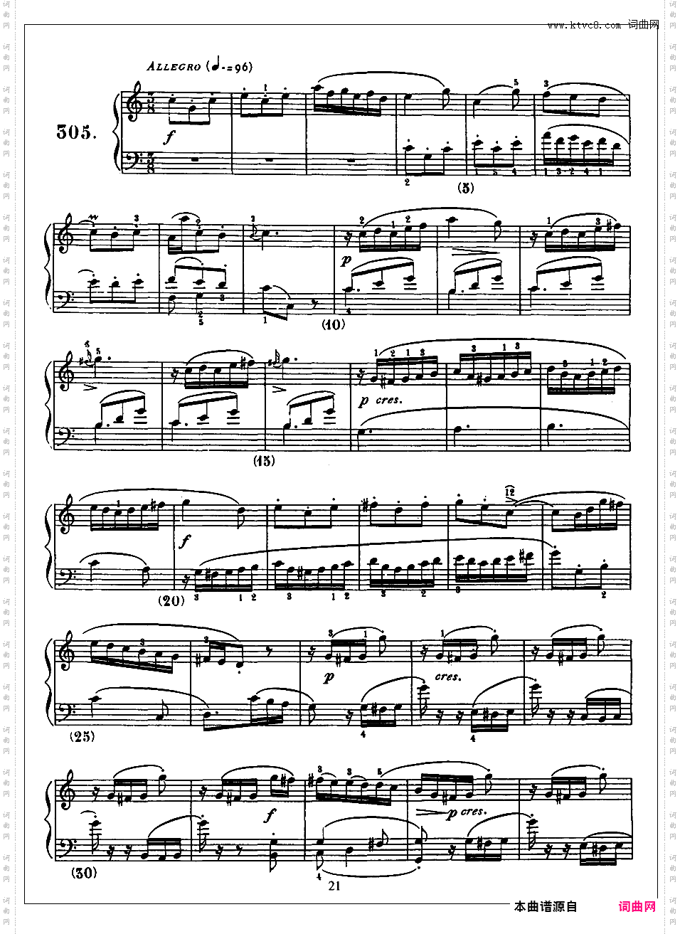 500首钢琴奏鸣曲共33册Scarlatti Sonatas 301-315