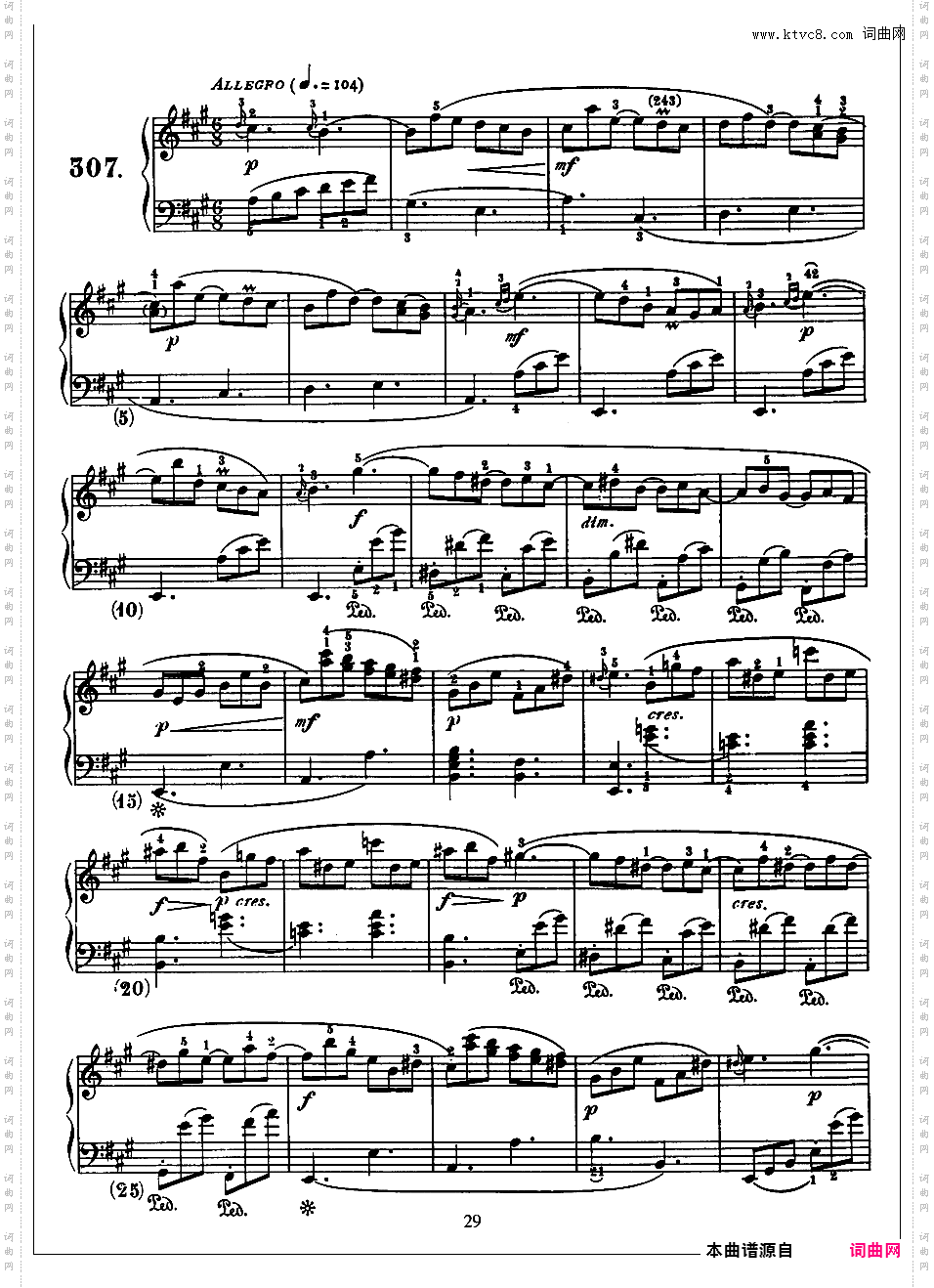 500首钢琴奏鸣曲共33册Scarlatti Sonatas 301-315
