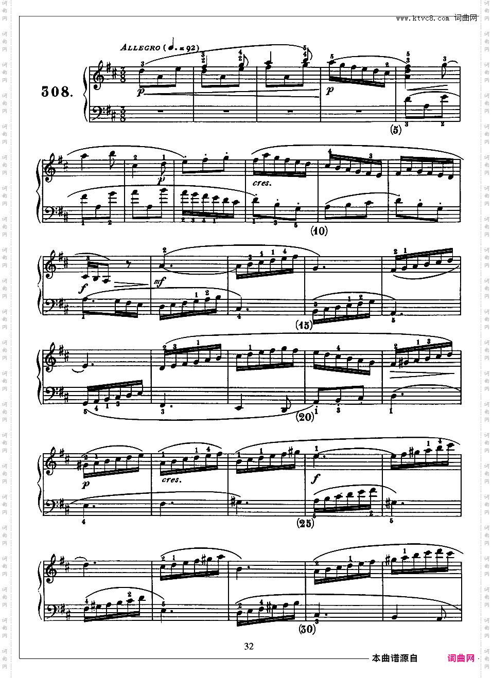 500首钢琴奏鸣曲共33册Scarlatti Sonatas 301-315