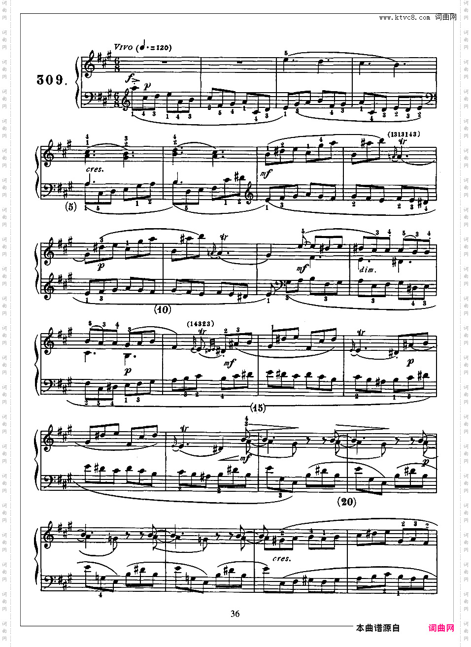 500首钢琴奏鸣曲共33册Scarlatti Sonatas 301-315