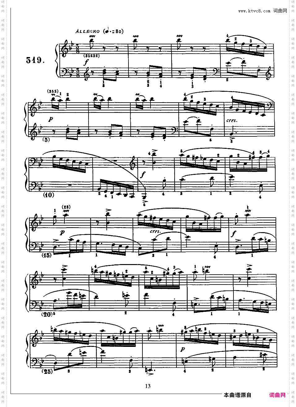 500首钢琴奏鸣曲共33册Scarlatti Sonatas 316-330