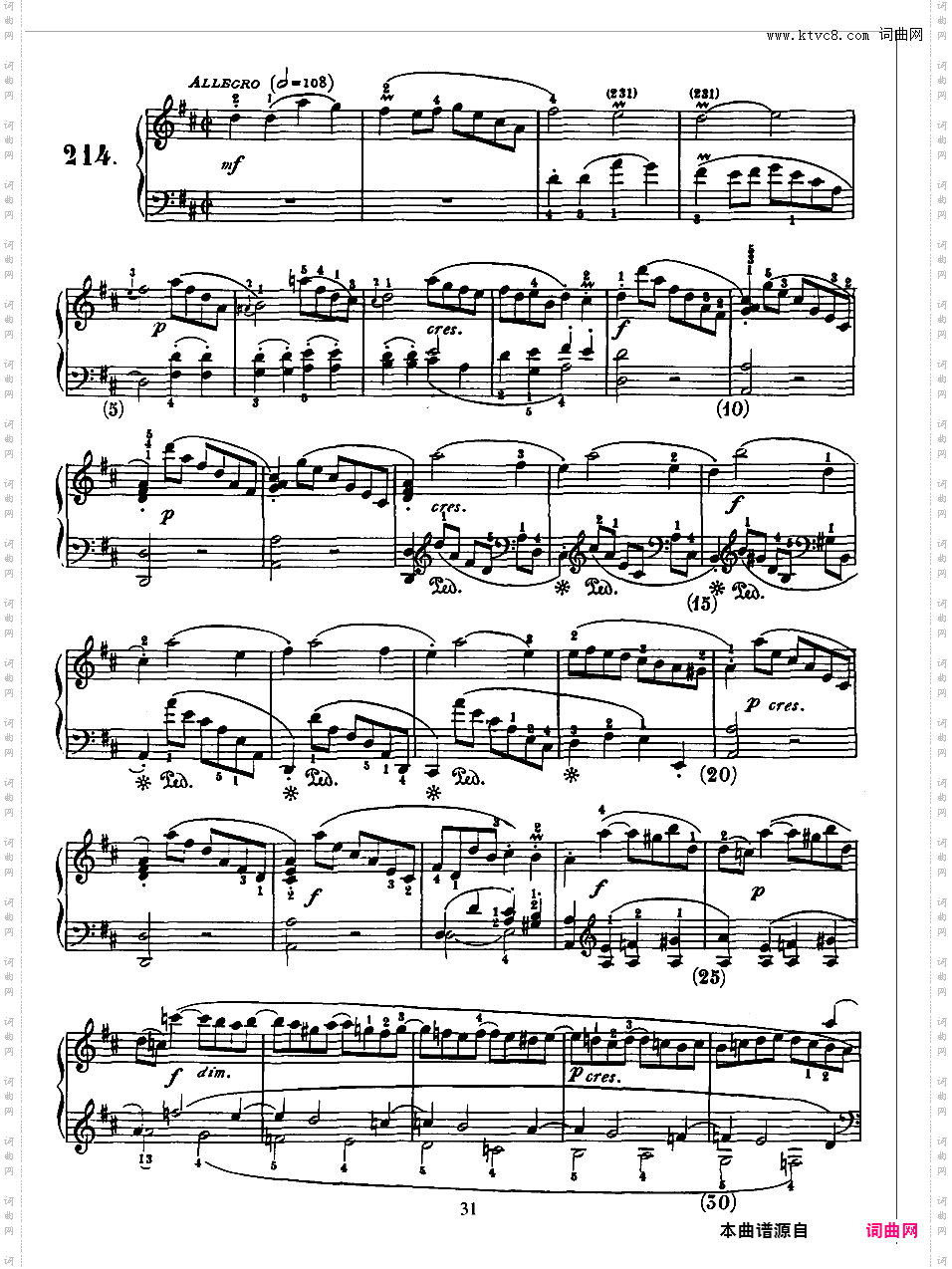 500首钢琴奏鸣曲共33册Scarlatti Sonatas 206-220