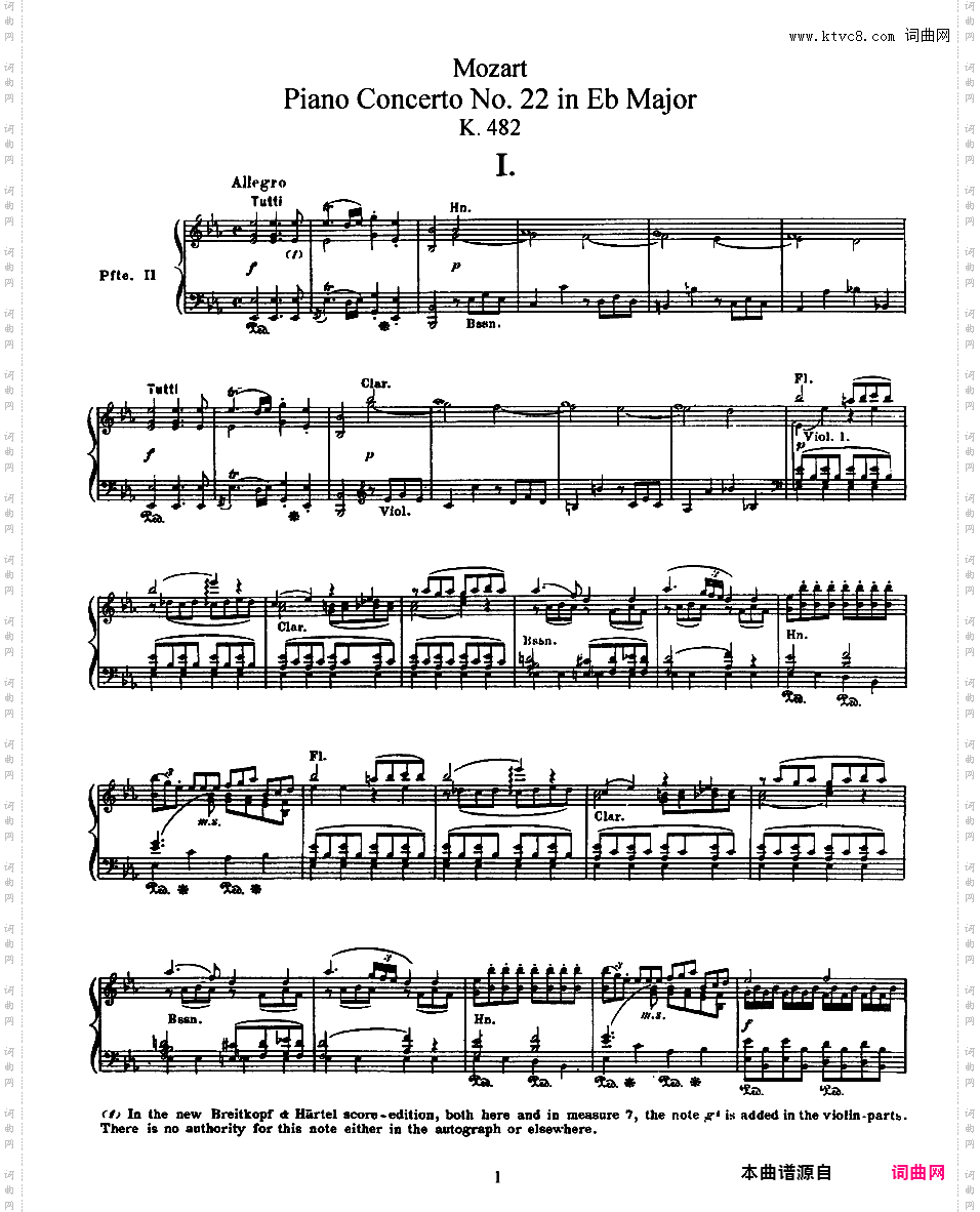 钢琴协奏曲全集 Piano ConcertosMozart - Concerto no 22 K 482 - 2 Piano