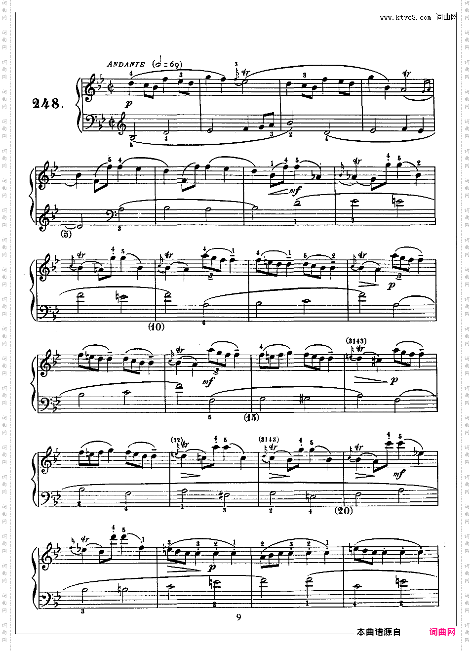 500首钢琴奏鸣曲共33册Scarlatti Sonatas 246-258