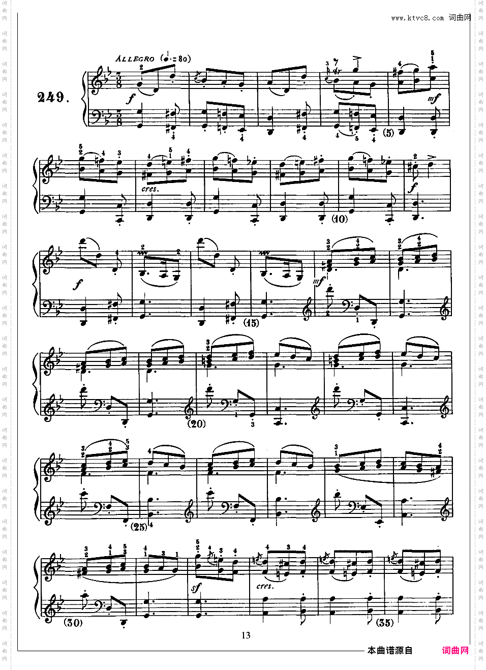 500首钢琴奏鸣曲共33册Scarlatti Sonatas 246-258