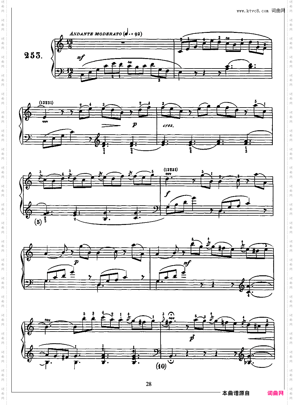 500首钢琴奏鸣曲共33册Scarlatti Sonatas 246-258