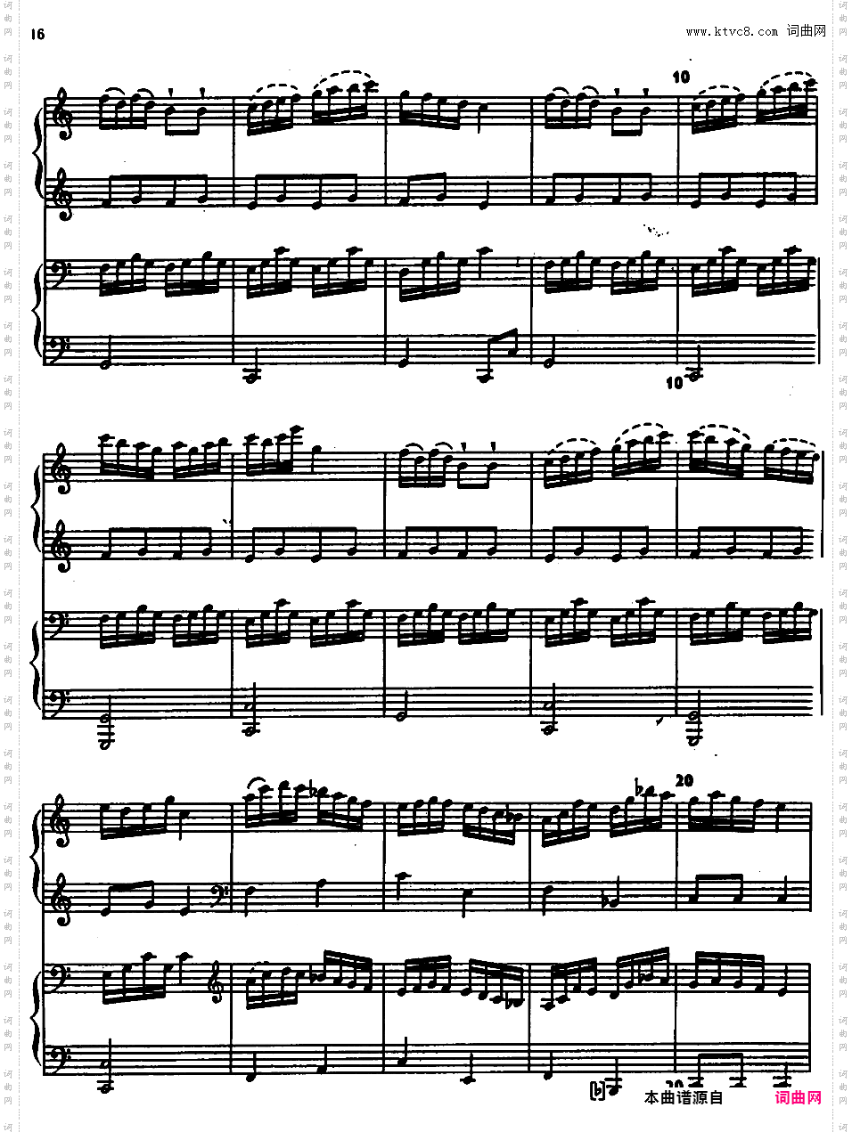 C大调钢琴四手联弹奏鸣曲 K·19d