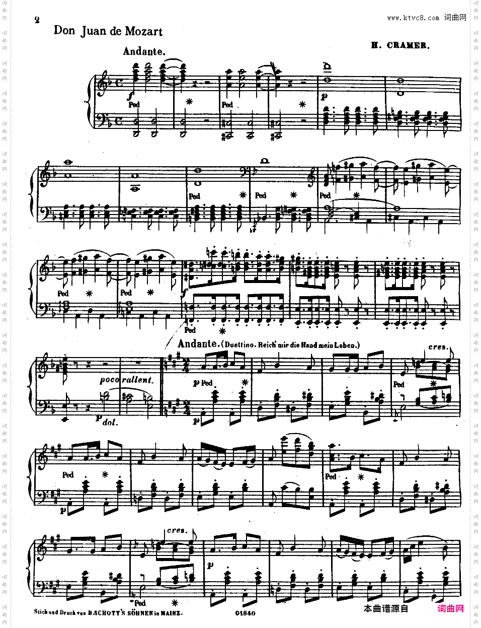 唐璜 - 根据莫扎特同名歌剧而作 Mozart-Cramer Don Juan