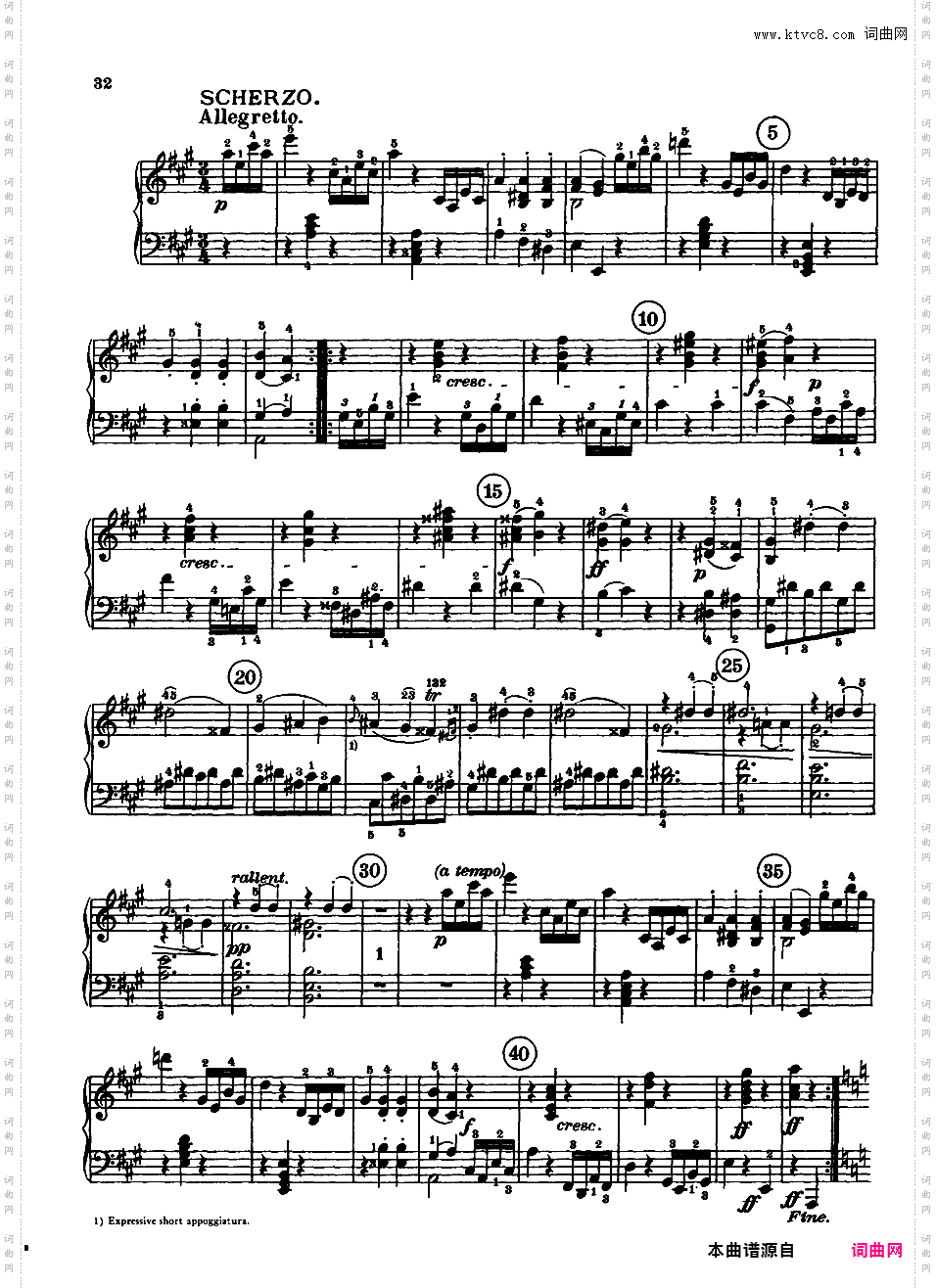 A大调第二钢琴奏鸣曲 Op·2-2