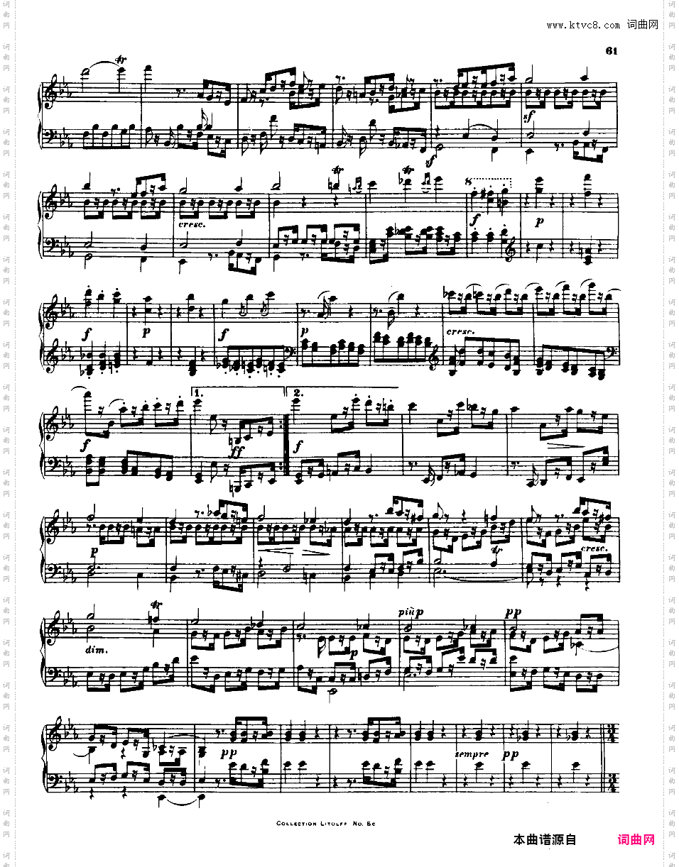 降E大调第十二弦乐四重奏 String Quartet No·12 in E-flat Major Op·127