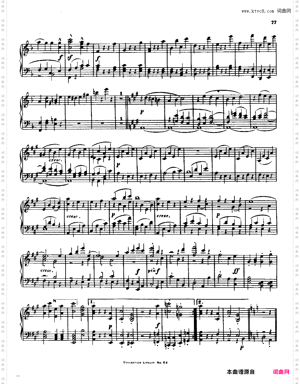 F大调第十六弦乐四重奏 String Quartet No·16 in F Major Op·135