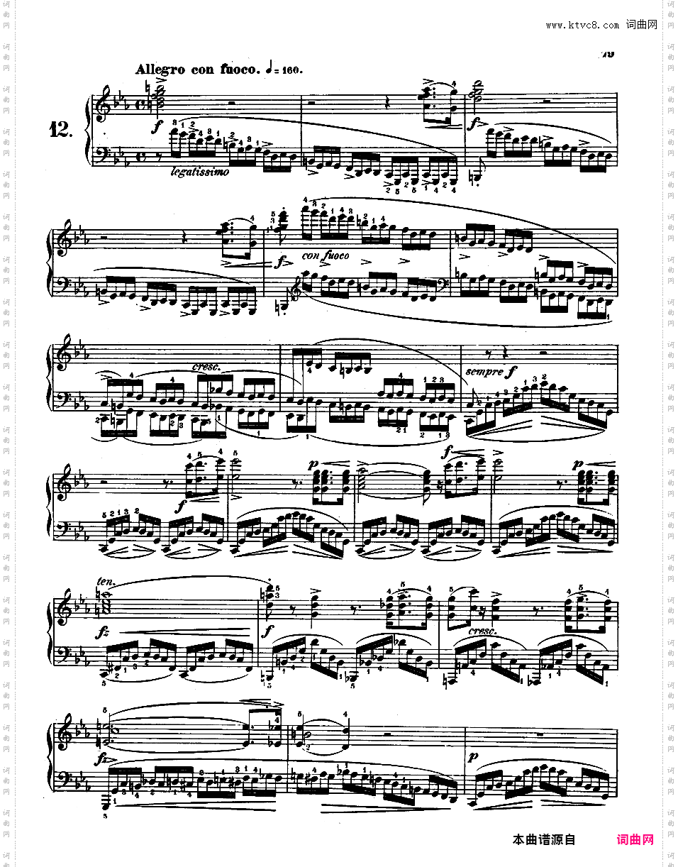12首练习曲 Op·10Chopin op10 12 Etudes版本二