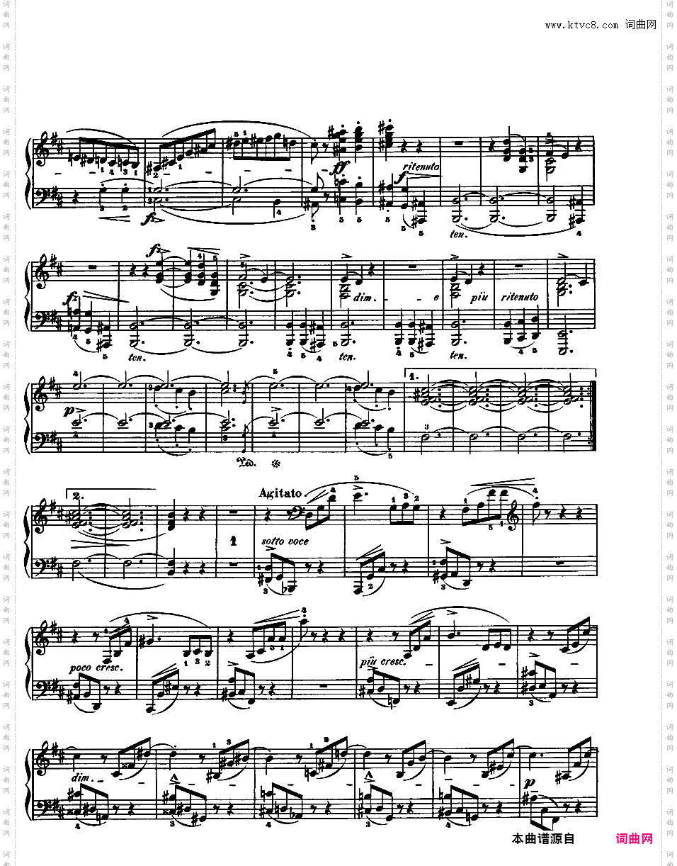 b小调第一谐谑曲 Op·20Chopin op20 Scherzo #1 in b版本一·pdf