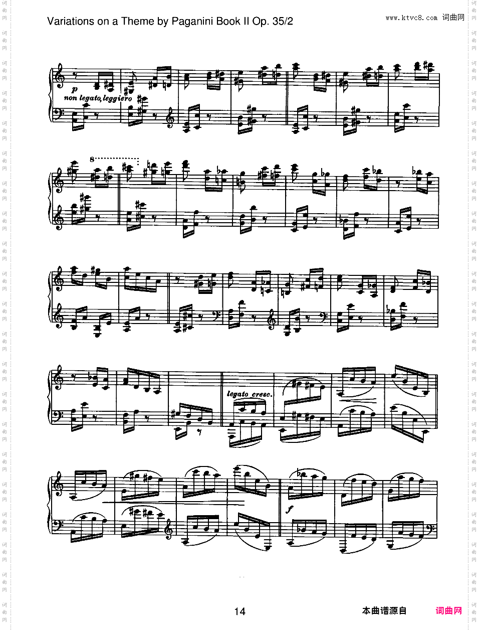 帕格尼尼主题变奏曲 Variations on a Theme by Paganini Op·35Brahms op035n2 Variations on a Theme by Paganini Book II