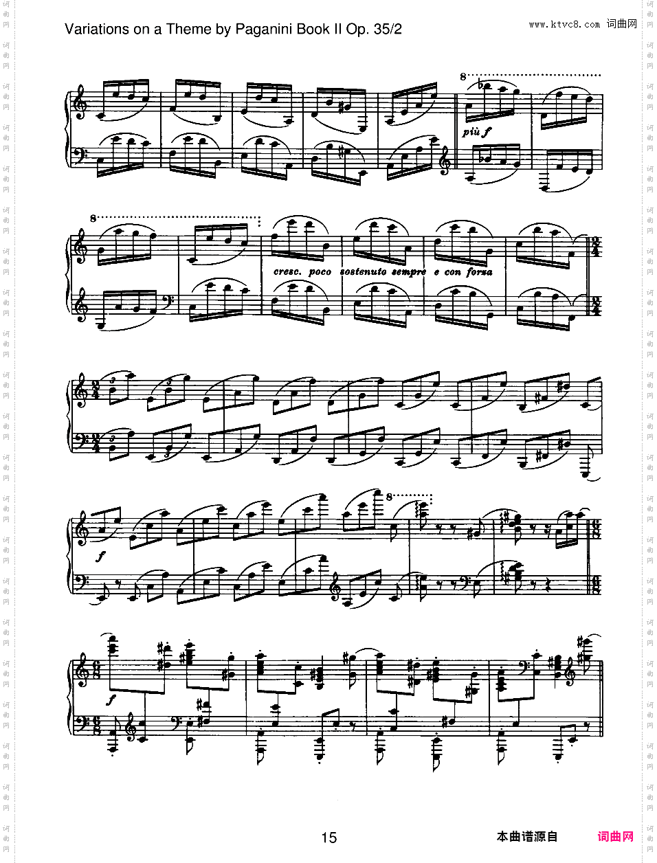 帕格尼尼主题变奏曲 Variations on a Theme by Paganini Op·35Brahms op035n2 Variations on a Theme by Paganini Book II