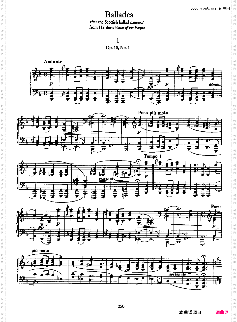 4首叙事曲 4 Ballades Op·10