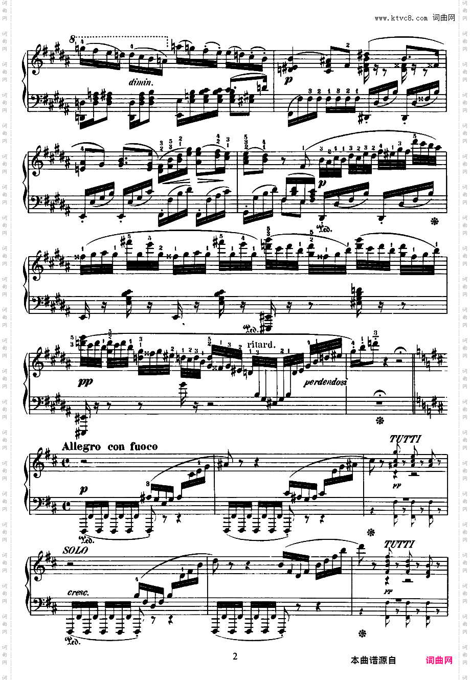 B大调华丽随想曲 Capriccio Brillante in B Major Op·22 - 为钢琴与乐队而作