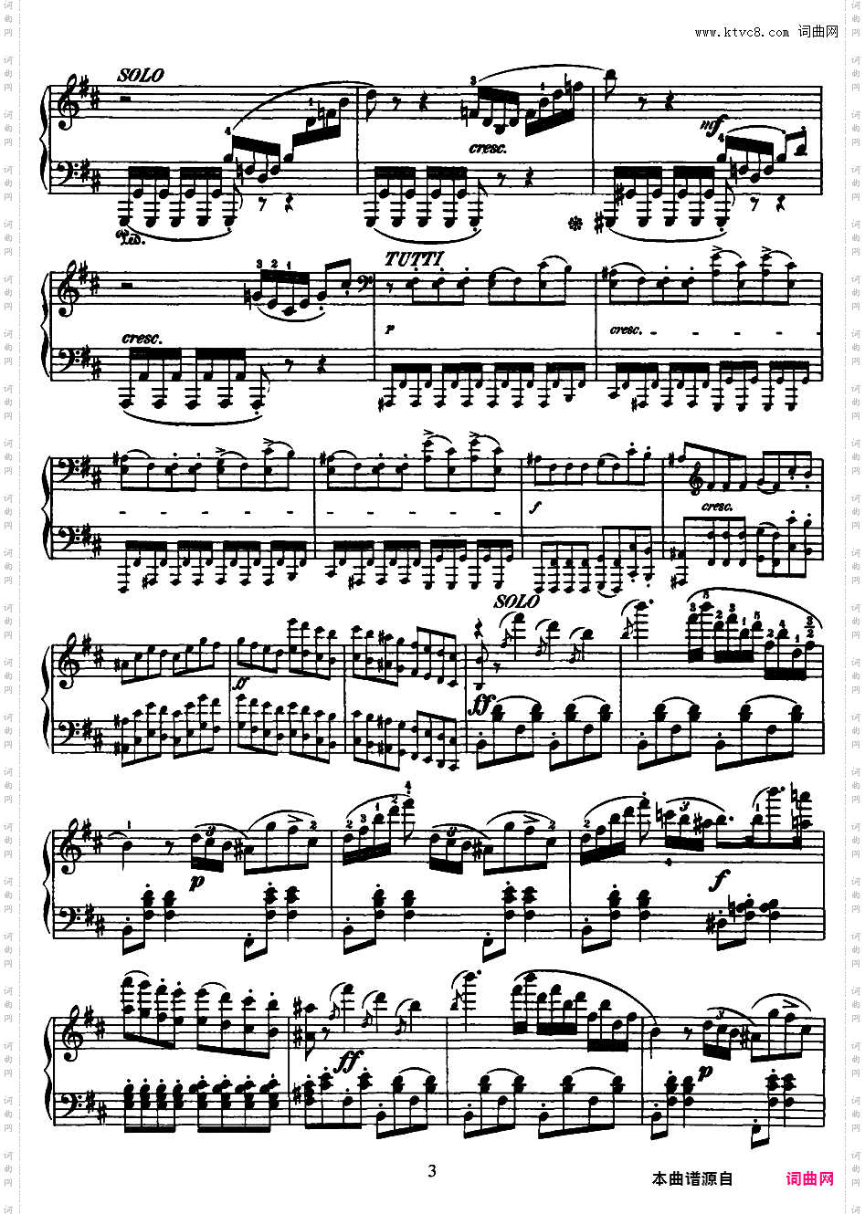 B大调华丽随想曲 Capriccio Brillante in B Major Op·22 - 为钢琴与乐队而作