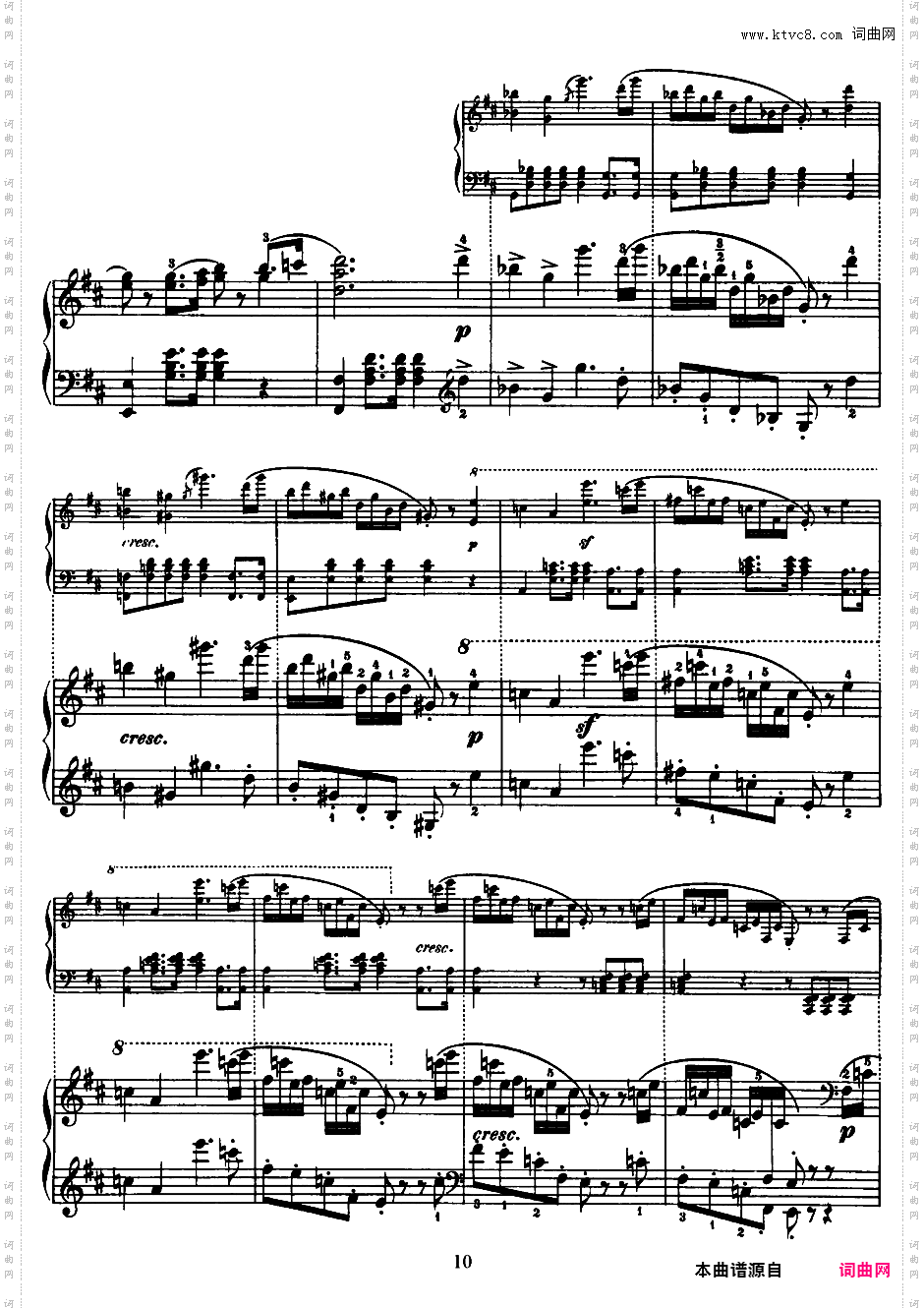 B大调华丽随想曲 Capriccio Brillante in B Major Op·22 - 为钢琴与乐队而作