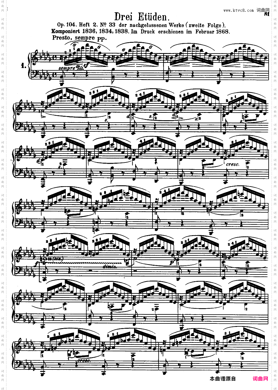3首练习曲 3 Etudes Op·104b
