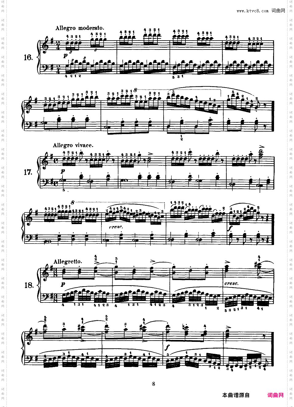 160首八小节练习曲 160 Eight-Measure Exercises Op·821Czerny-op821-160_Exercises_1-80