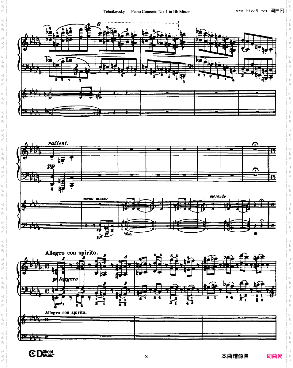 降b小调第一钢琴协奏曲 Piano Concerto No·1 in b-Flat Minor Op·23