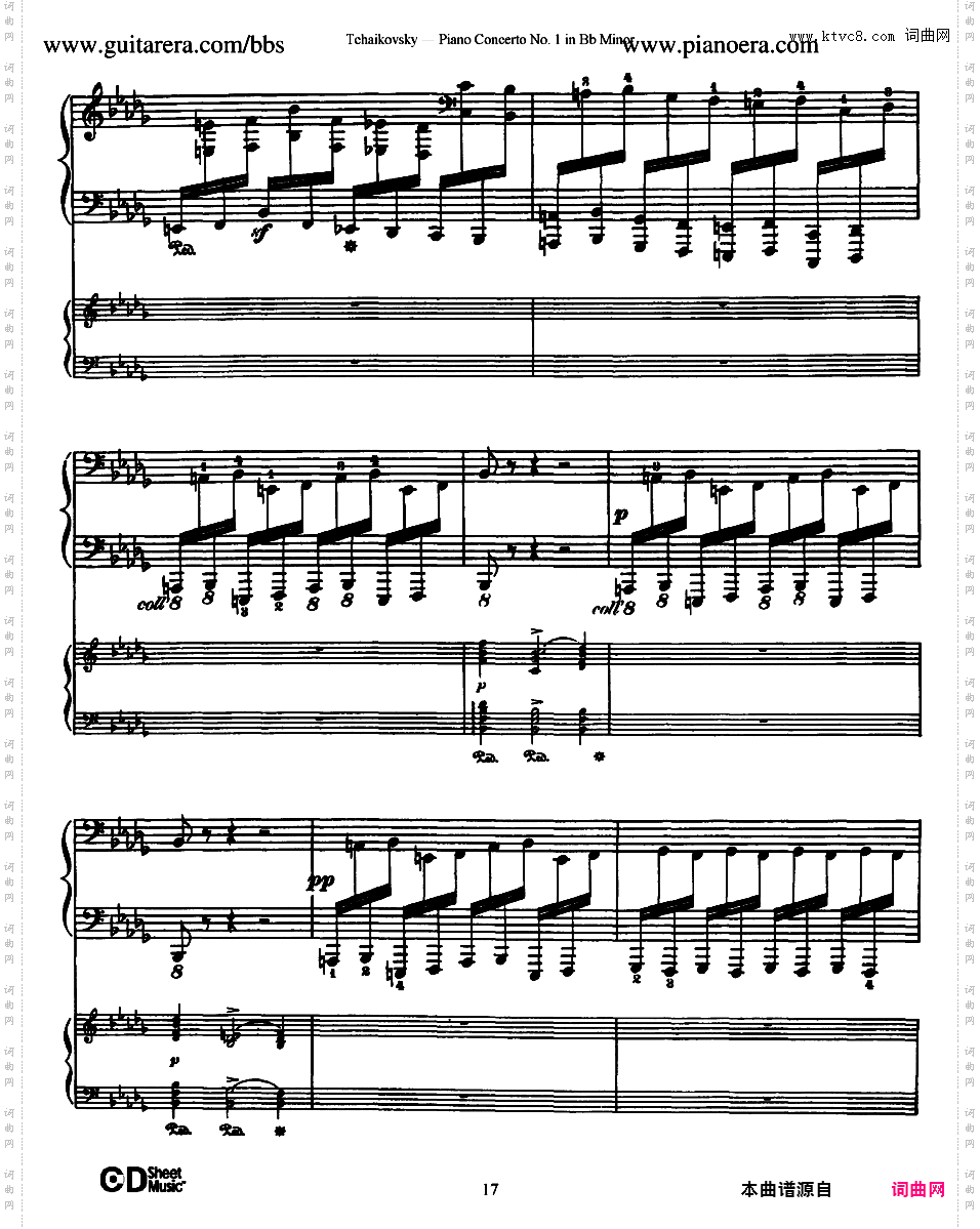降b小调第一钢琴协奏曲 Piano Concerto No·1 in b-Flat Minor Op·23