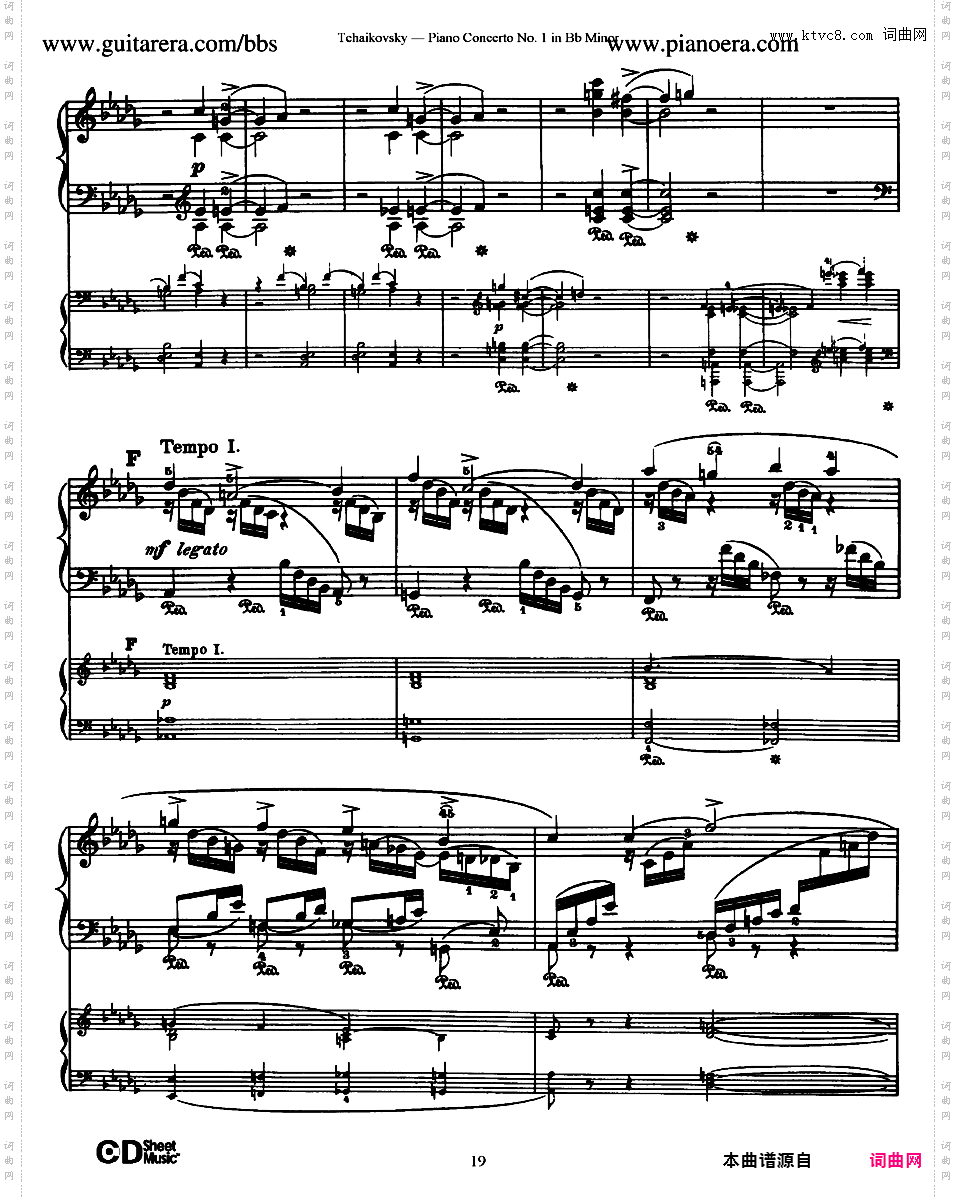 降b小调第一钢琴协奏曲 Piano Concerto No·1 in b-Flat Minor Op·23