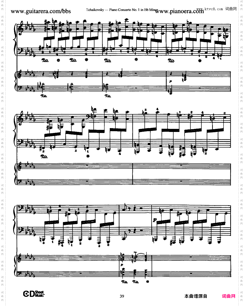 降b小调第一钢琴协奏曲 Piano Concerto No·1 in b-Flat Minor Op·23