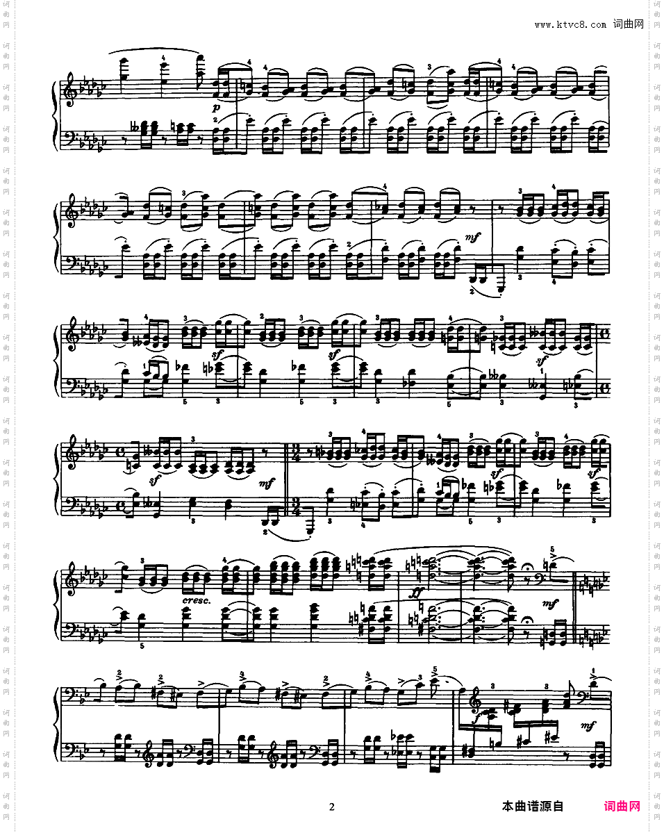 降G大调随想曲 Capriccio in G-flat Major Op·8