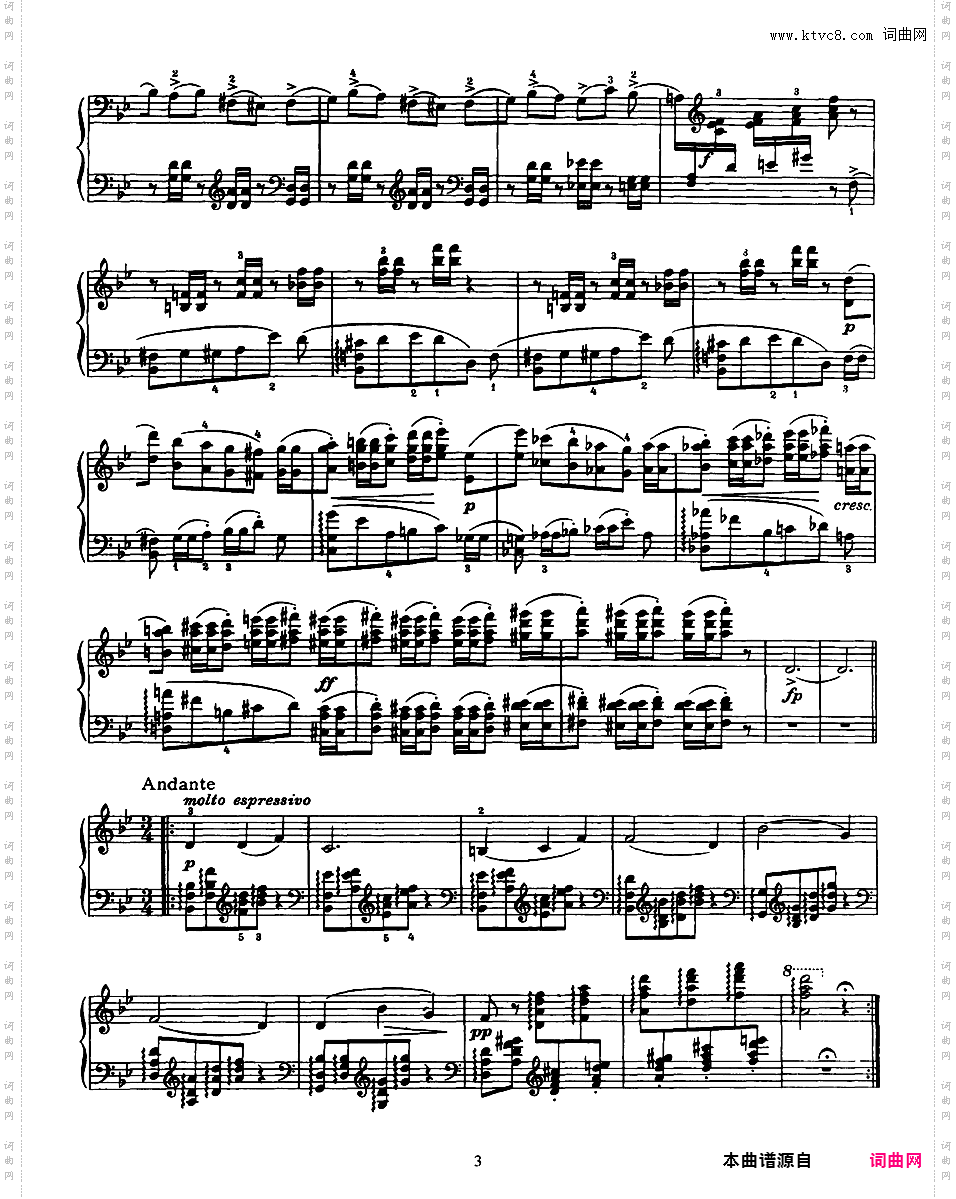 降G大调随想曲 Capriccio in G-flat Major Op·8