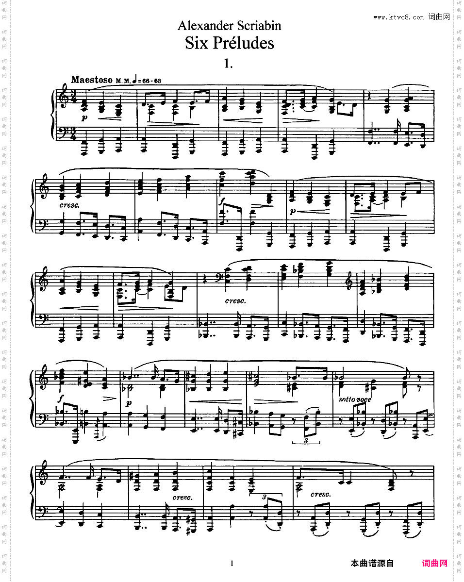 6首前奏曲 Six Preludes Op·13