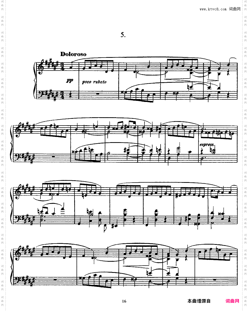 10首玛祖卡 Ten Mazurkas Op·3