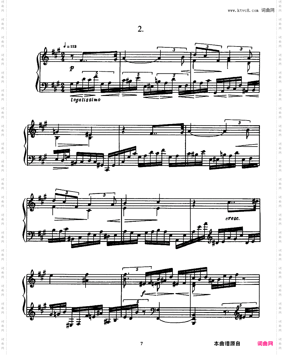 8首练习曲 Eight Etudes Op·42