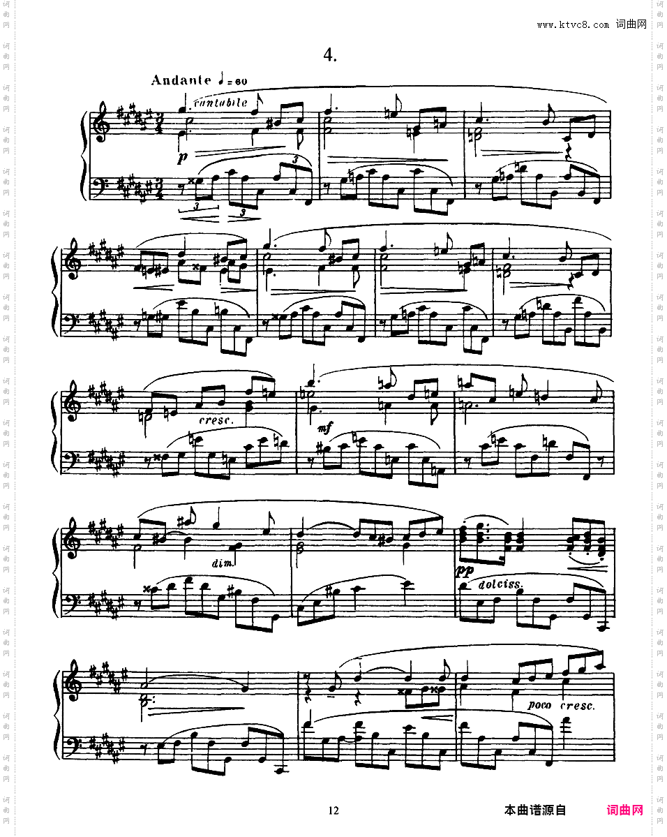 8首练习曲 Eight Etudes Op·42