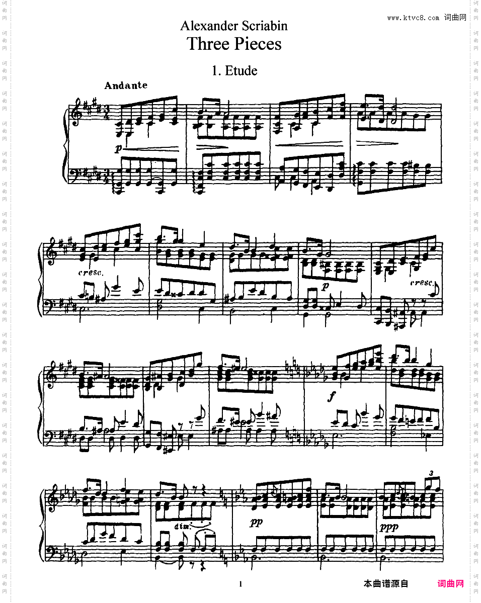 3首小品 3 Pieces Op·2