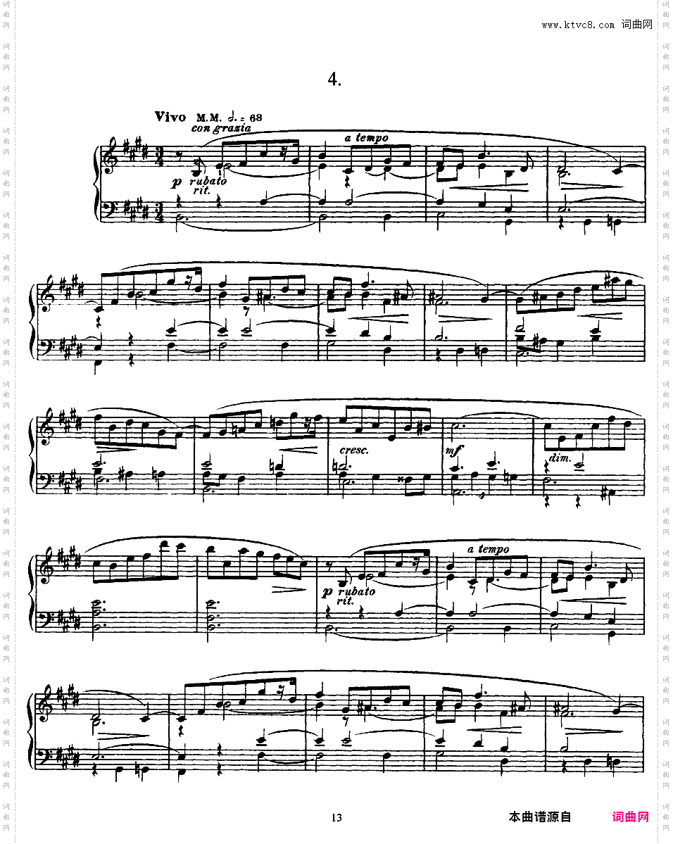 9首玛祖卡舞曲 Nine Mazurkas Op·25Scriabin op25 Nine Mazurkas 版本一